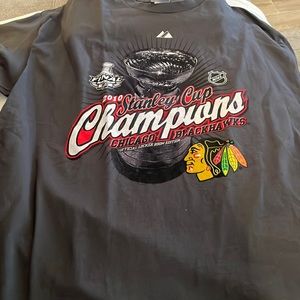 Majestic Stanley Cup Champions 2010 Chicago Blackhawks NHL t-shirt